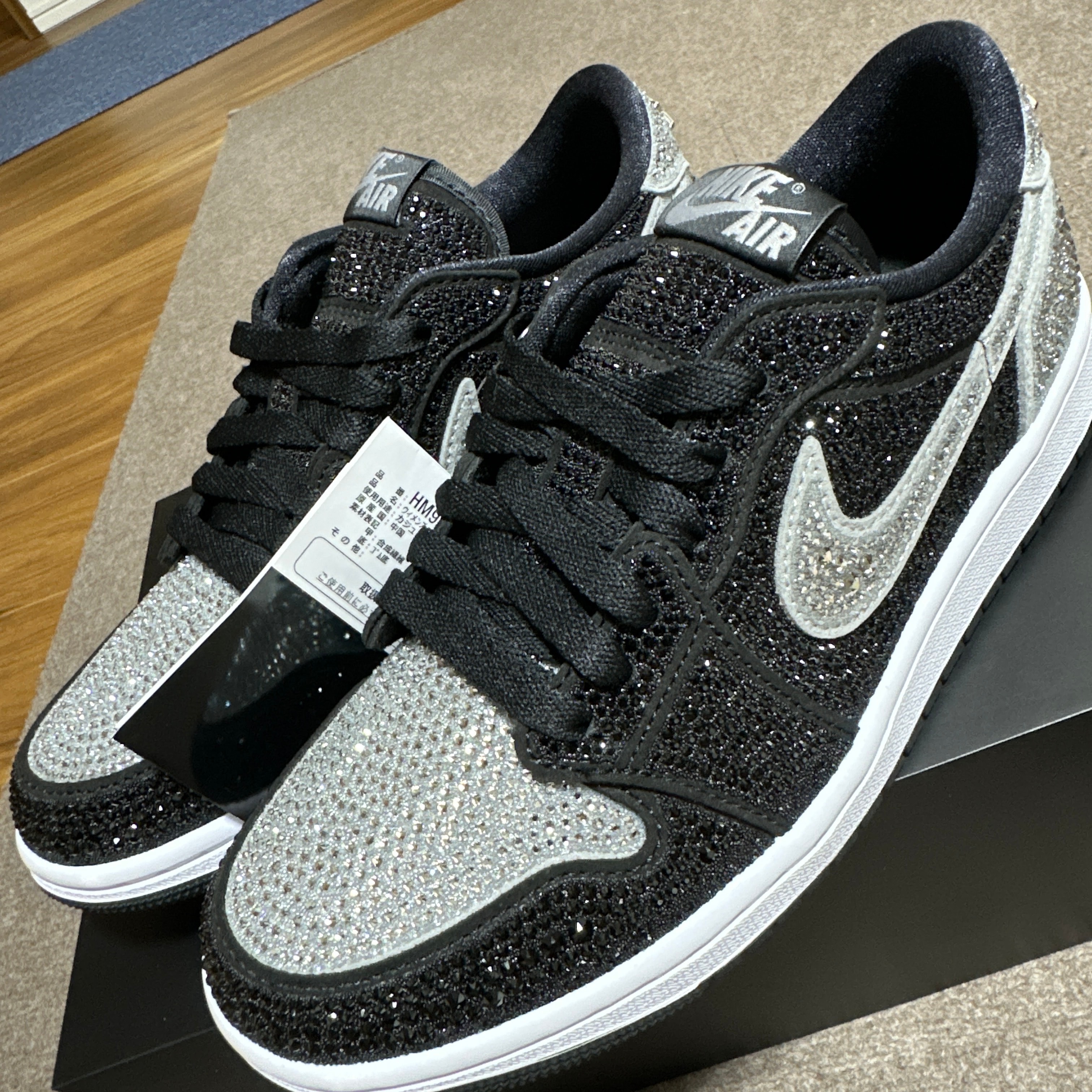 Swarovski × Nike Women's Air Jordan 1 Low OG "Crystal/Shadow"