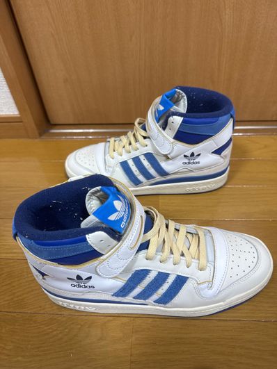 adidas Forum 84 High Blue Thread "Off White-Bright Blue/Footwear White"