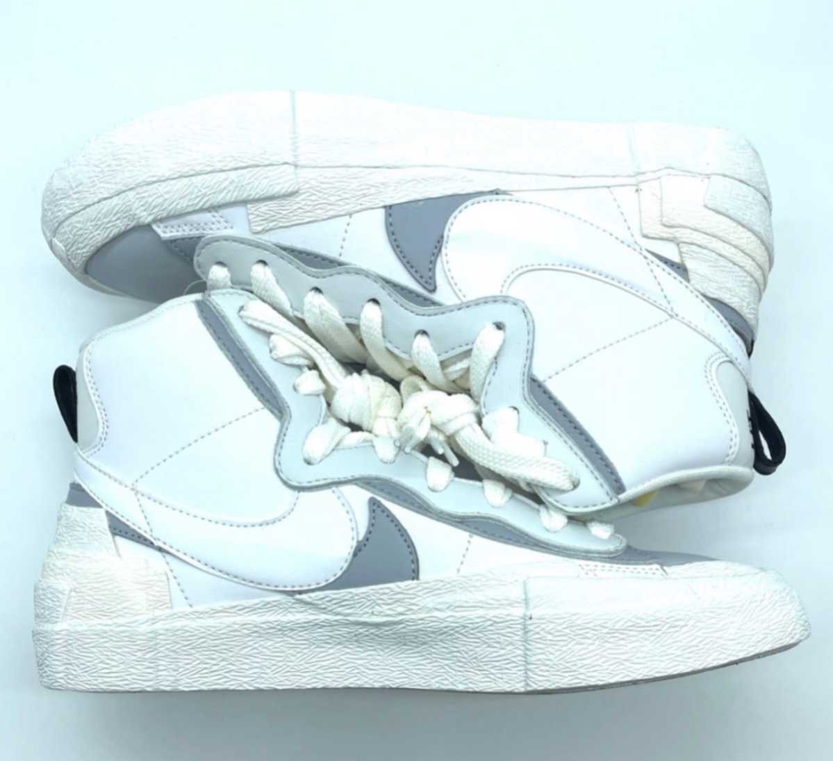 sacai × NIKE BLAZER MID "WHITE/WOLF GREY"