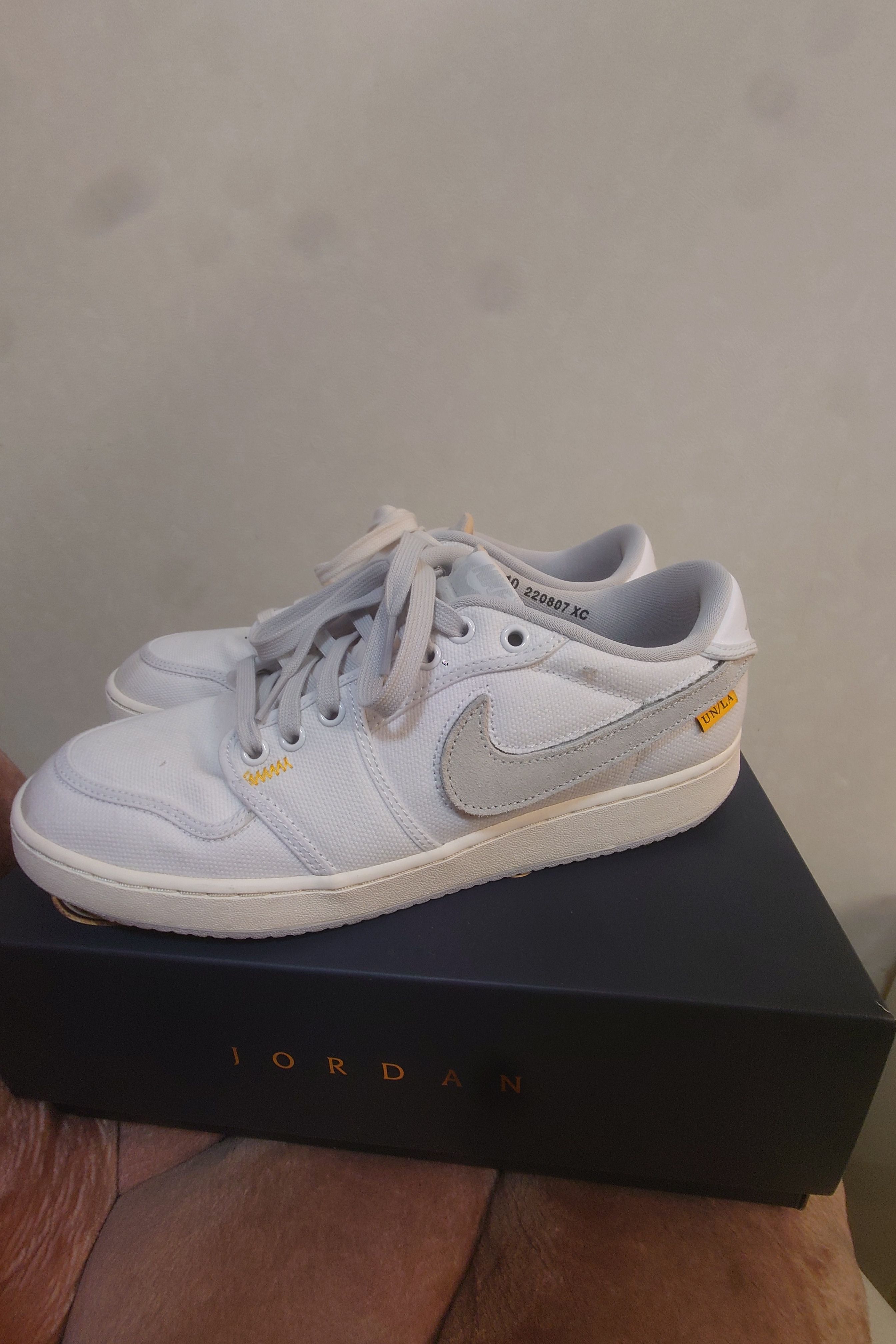 UNION × Nike Air Jordan 1 Low KO "White Canvas"