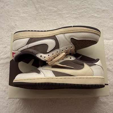 Travis Scott × Nike Air Jordan 1 Low OG SP "Reverse Mocha/Sail and Ridgerock"