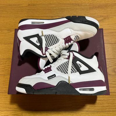 Paris Saint Germain ×Nike Air Jordan 4 Retro "White/Bordeaux/Neutral Gray"