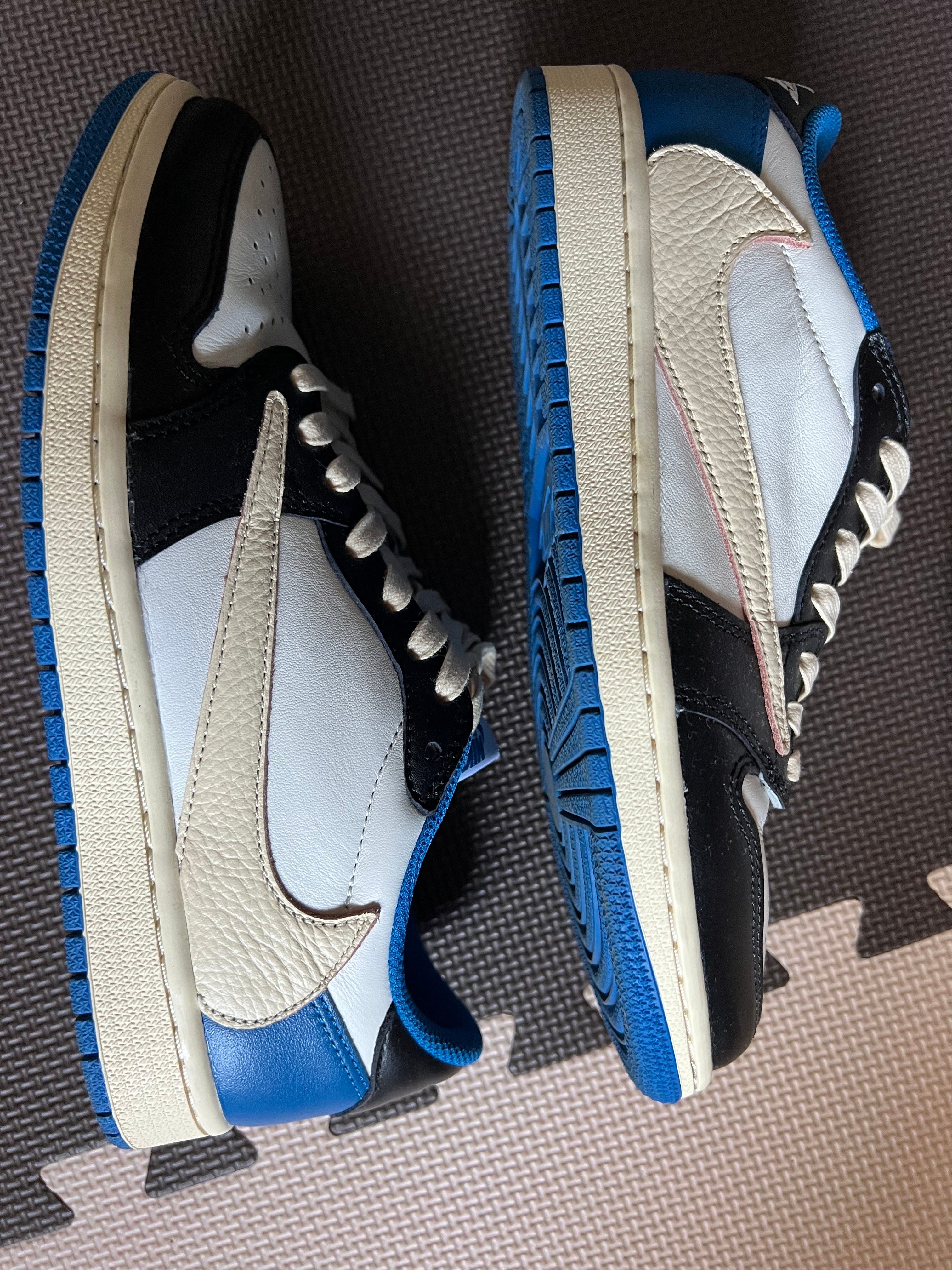Travis Scott × fragment design × Nike Air Jordan 1 Low OG SP "Military Blue"