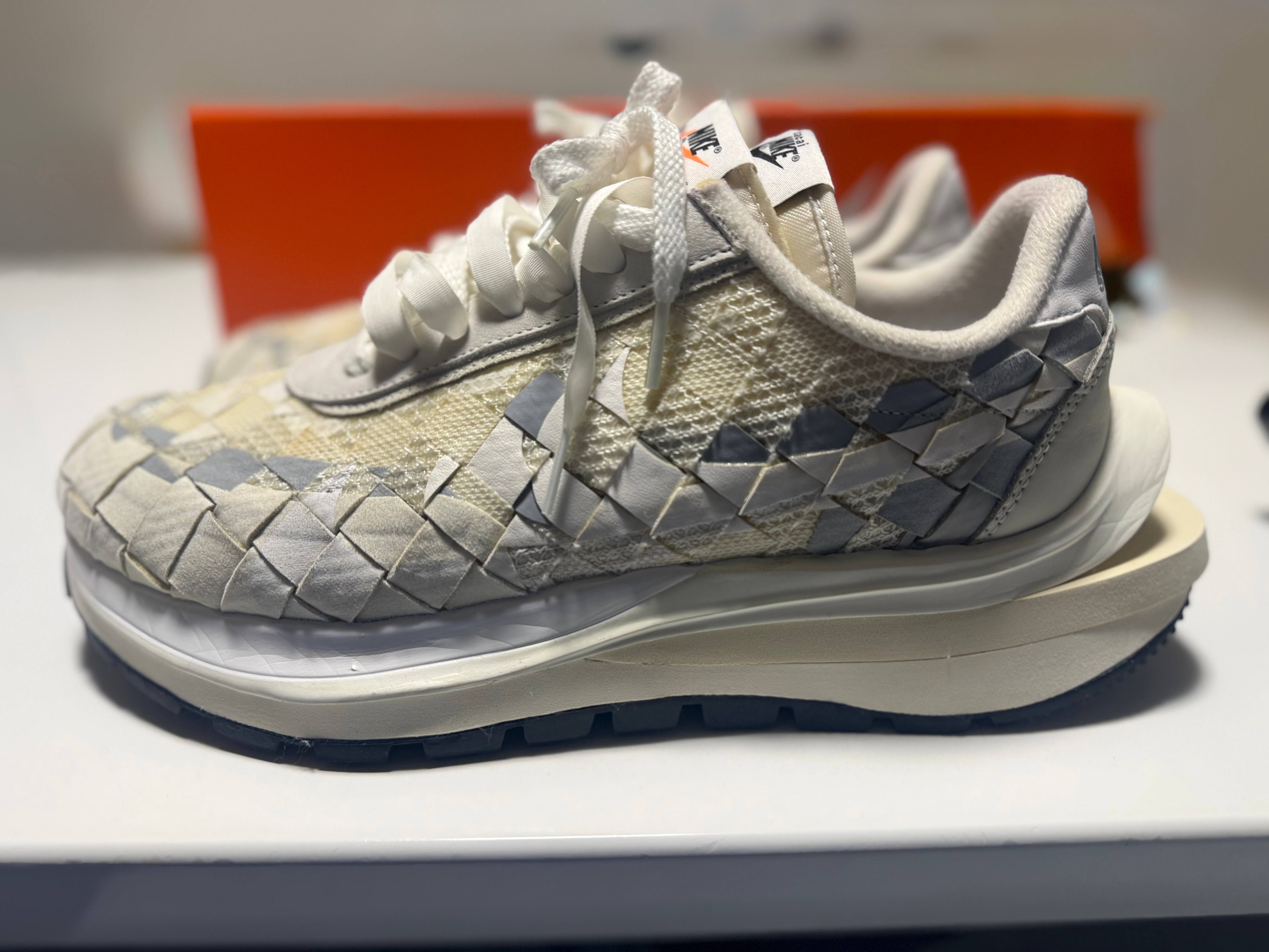 Jean-Paul Gaultier × sacai × Nike Air Woven VaporWaffle "White"