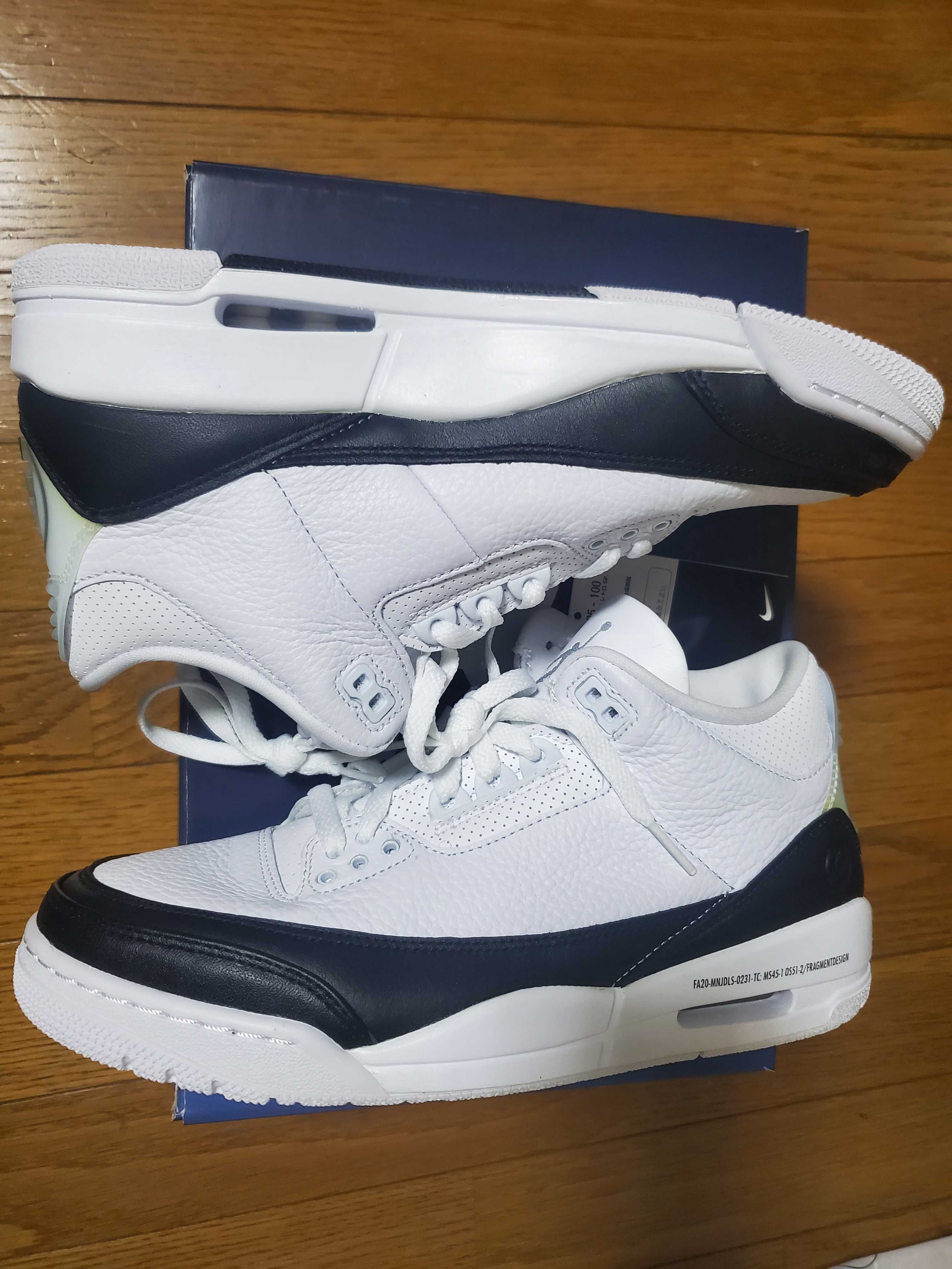 Fragment × Nike Air Jordan 3 "White/Black"