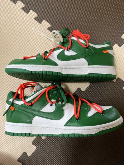 Off-White × Nike Dunk Low "White/Pine Green"