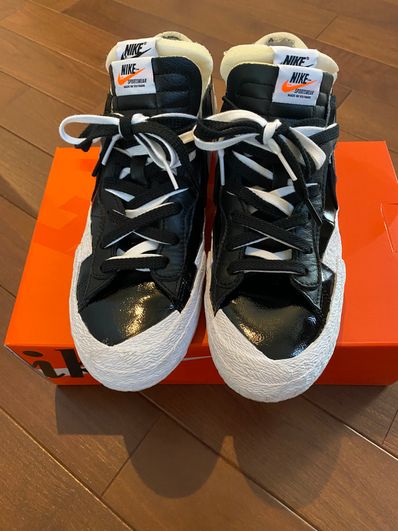 sacai × Nike Blazer Low "Black Patent Leather"