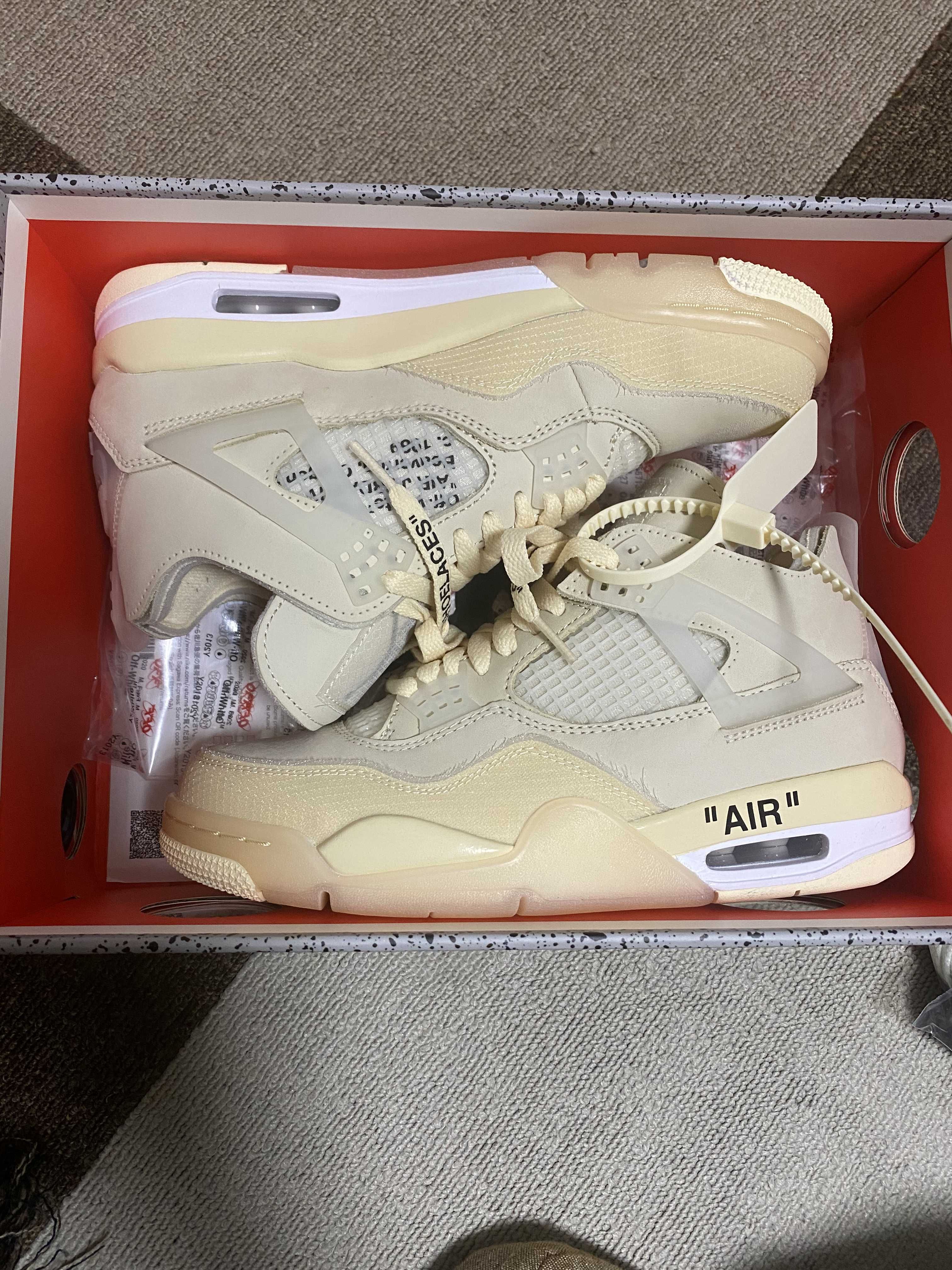 Off-White × Nike Women's Air Jordan 4 SP "Sail"