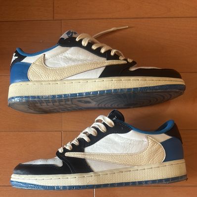 Travis Scott × fragment design × Nike Air Jordan 1 Low OG SP "Military Blue"