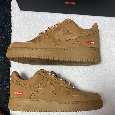 Supreme × Nike Air Force 1 Low "Flax/Wheat"