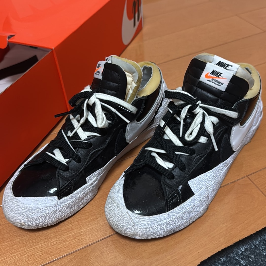 sacai × Nike Blazer Low "Black Patent Leather"