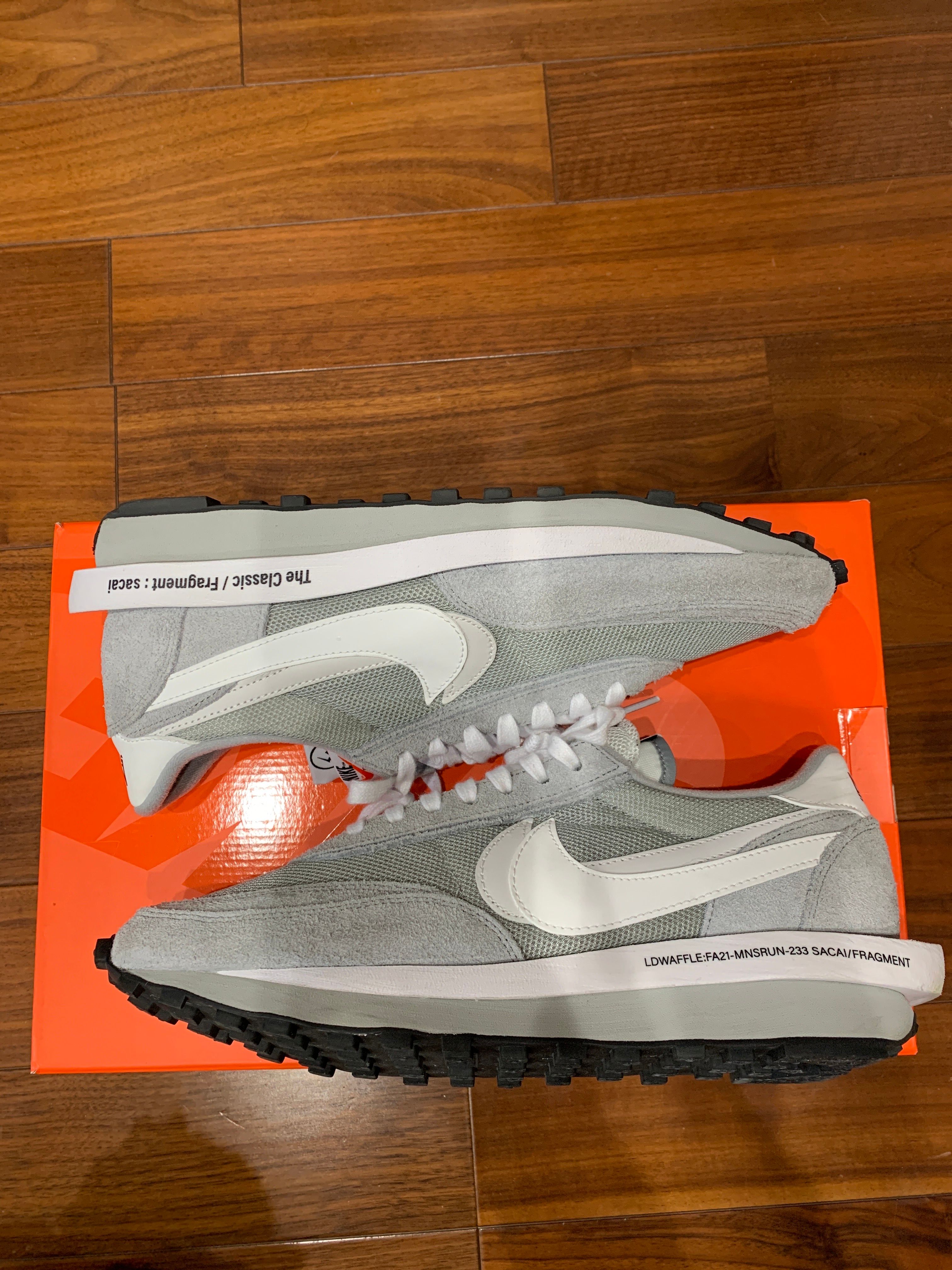Fragment × sacai × Nike LD Waffle "Light Smoke Grey"