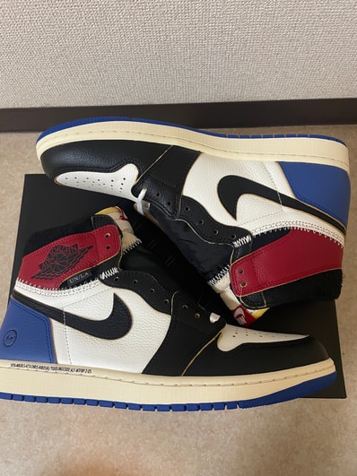 fragment design × UNION × Nike Air Jordan 1 High OG "Black/Varsity Red"