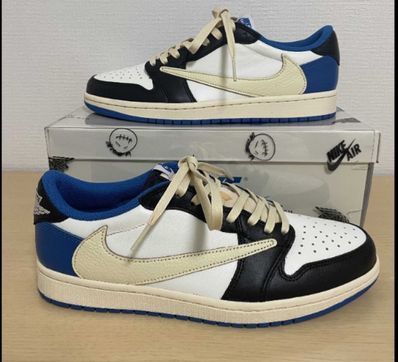 Travis Scott × fragment design × Nike Air Jordan 1 Low OG SP "Military Blue"