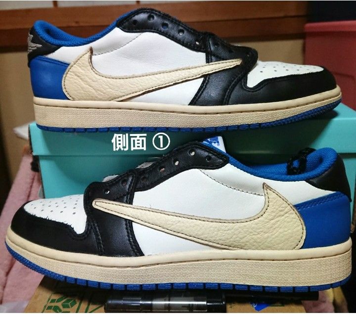 Travis Scott × fragment design × Nike Air Jordan 1 Low OG SP "Military Blue"