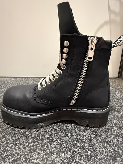 Rick Owens × Dr.Martens Quad Sole Steel Toe Boot "Black"