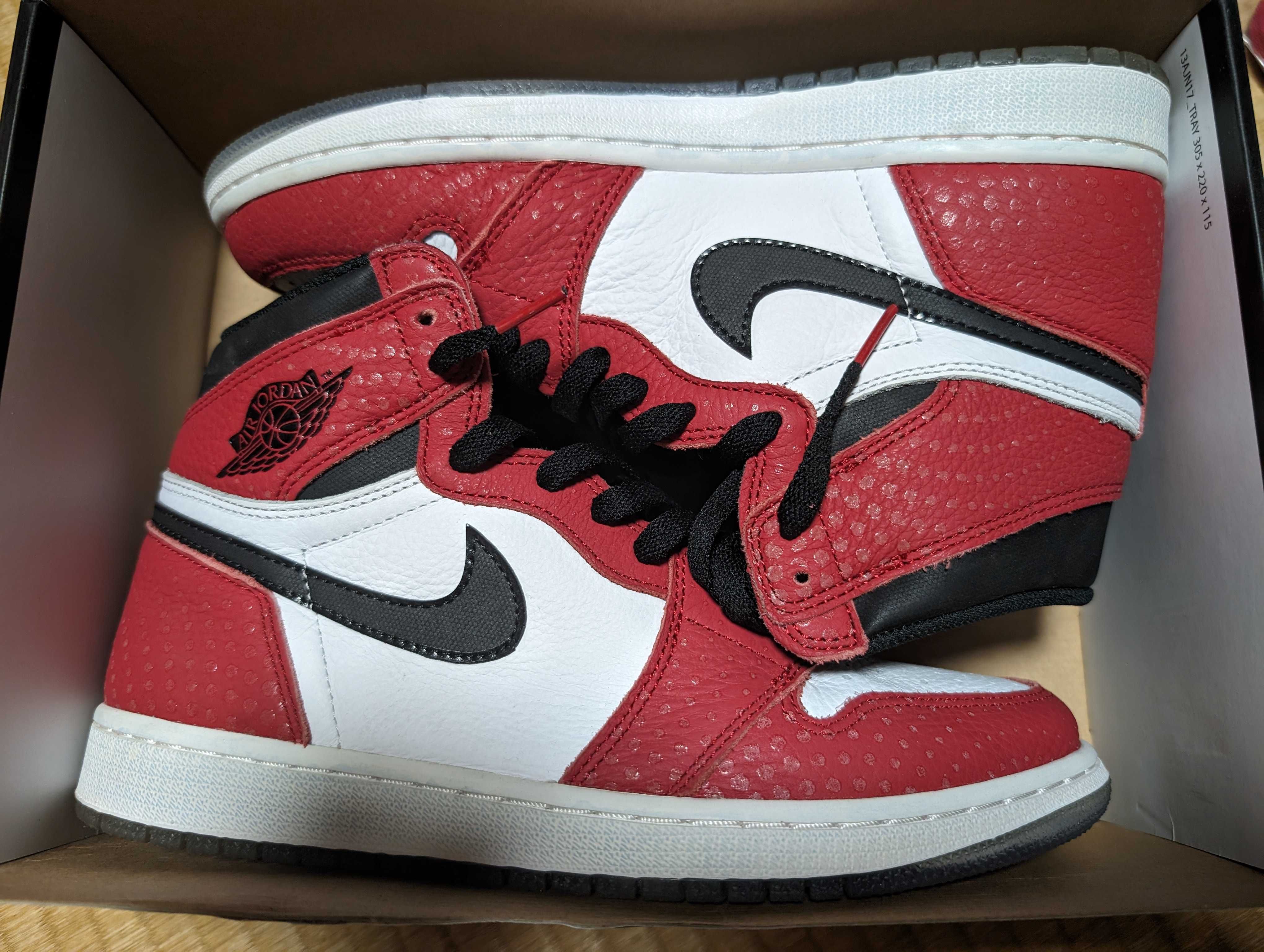 Spiderman × Nike Air Jordan 1 Origin Story "Gym Red/White/Photo Blue/Black"