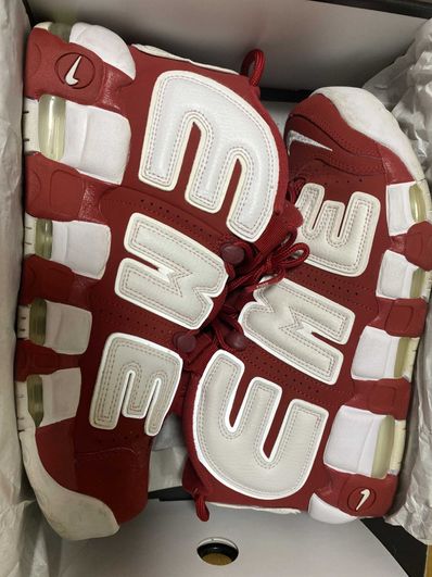 Supreme × Nike Air More Uptempo "White/Red"