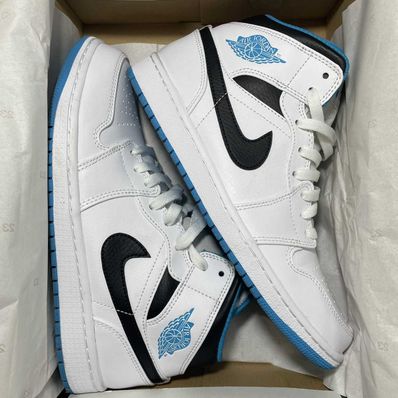 Nike Air Jordan 1 Mid "White/Laser blue"