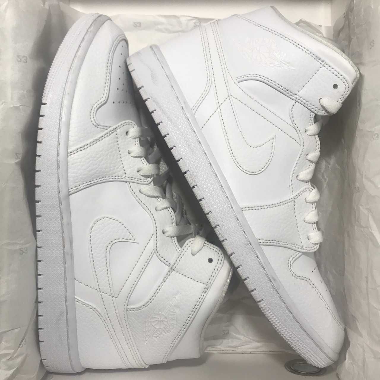 Nike Air Jordan 1 Mid "Triple White"(2020)