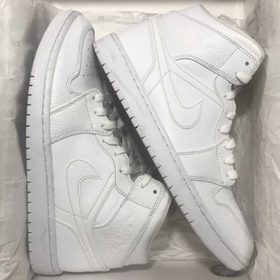 Nike Air Jordan 1 Mid "Triple White"(2020)