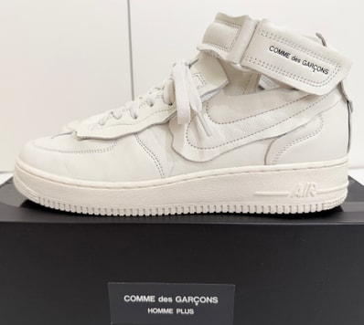 COMME des GARCONS × Nike Air Force 1 Mid "White"