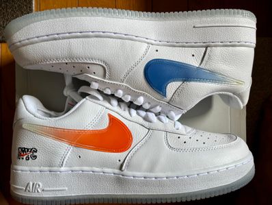 KITH × Nike Air Force 1 Low "White/Rush Blue/White/Brilliant Orange"