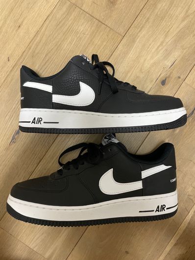 Supreme × COMME des GARCONS SHIRT × Nike Air Force 1 Low "Black/White" (2018)
