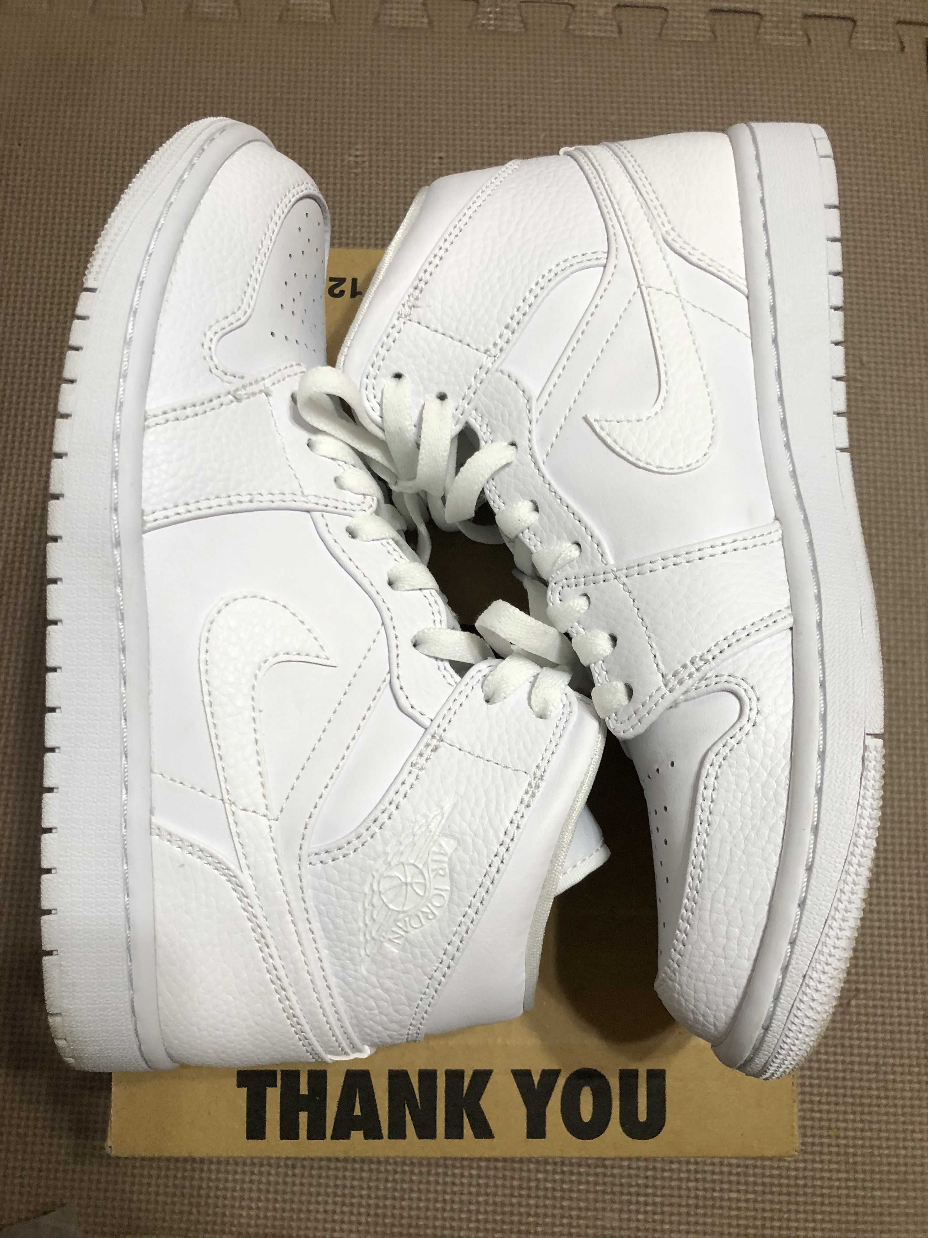 Nike Air Jordan 1 Mid "Triple White"(2020)