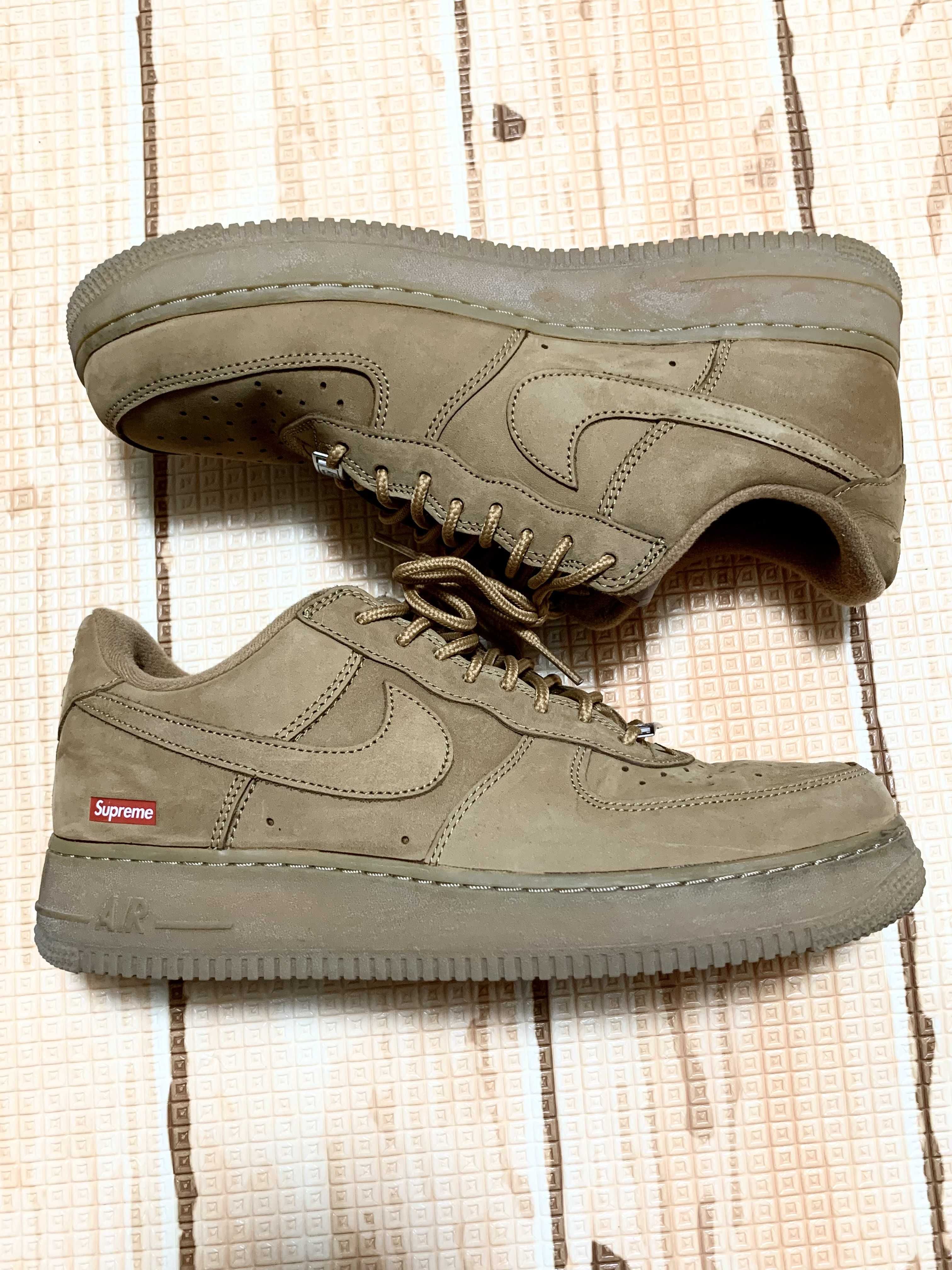 Supreme × Nike Air Force 1 Low "Flax/Wheat"
