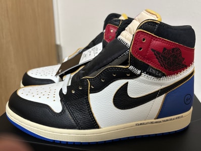 fragment design × UNION × Nike Air Jordan 1 High OG "Black/Varsity Red"