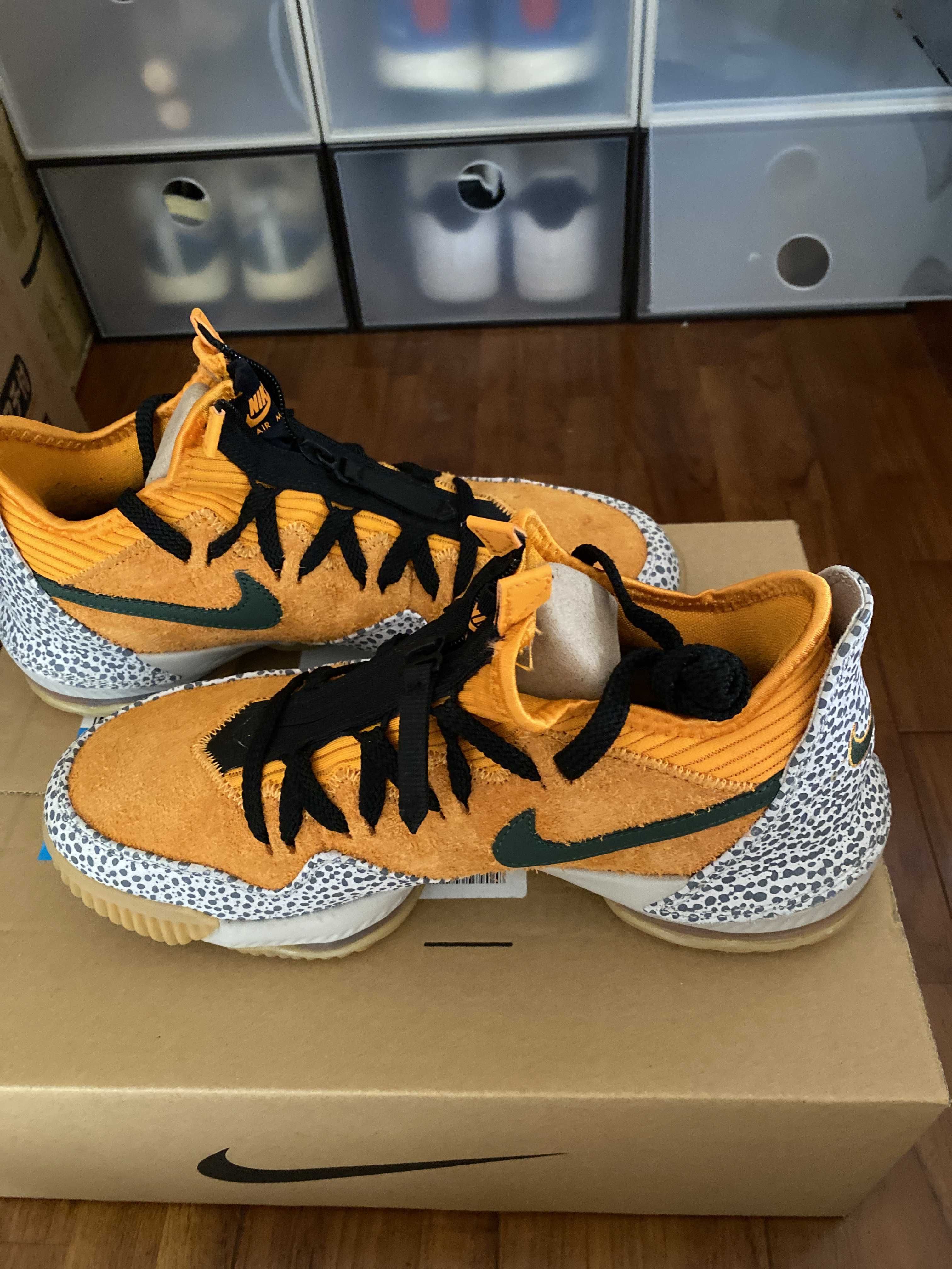 atmos × Nike LeBron 16 Low "Safari" (CD9471-800/CI3358-800)