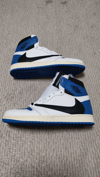 Travis Scott × fragment design × Nike Air Jordan 1 Retro High OG SP "Military Blue"