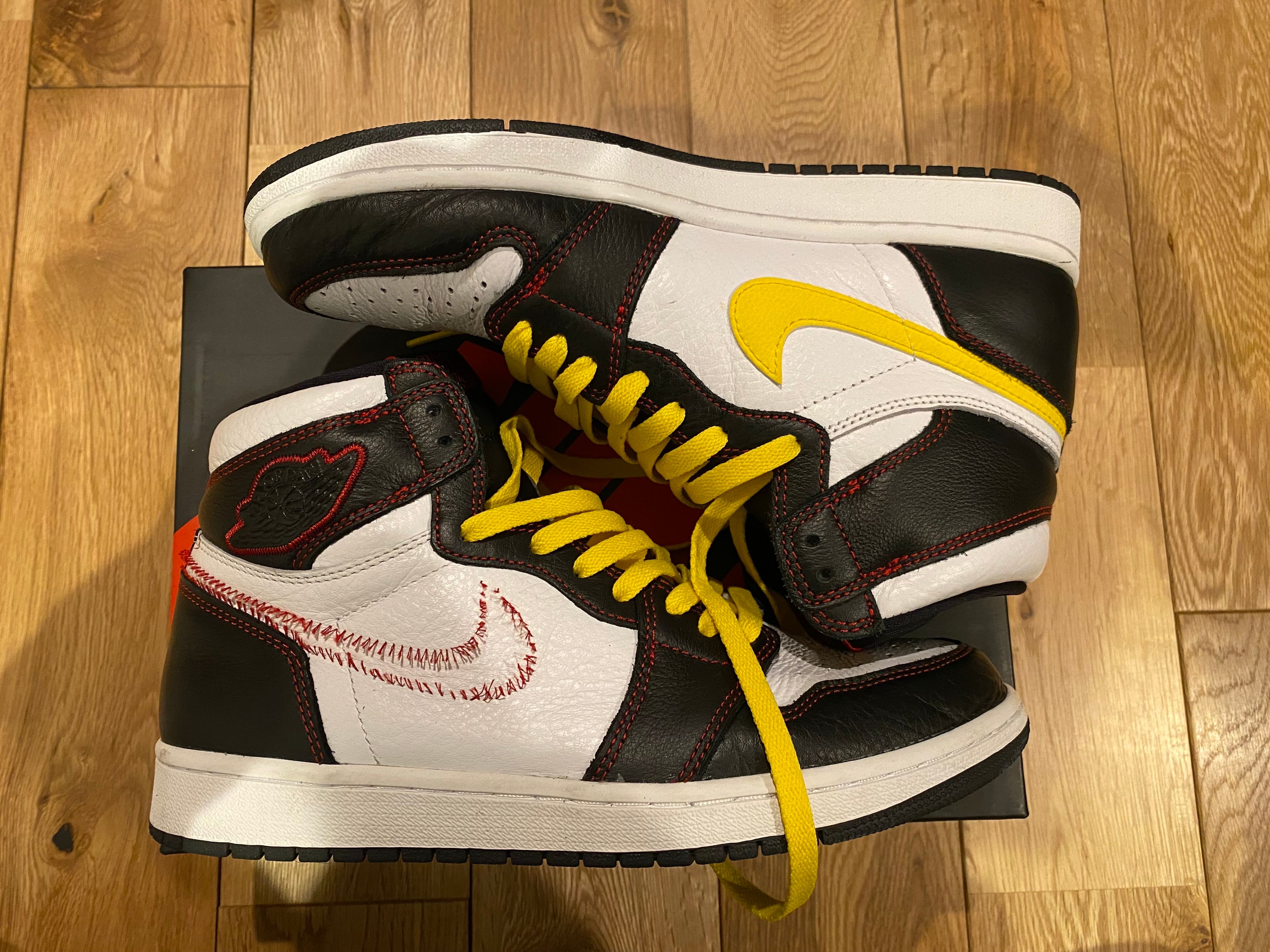 Nike Air Jordan 1 High OG Defiant "Black/Yellow/Gym Red"    