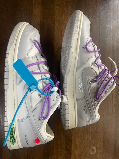 Off-White × Nike Dunk Low "Sail/Neutral Gray"