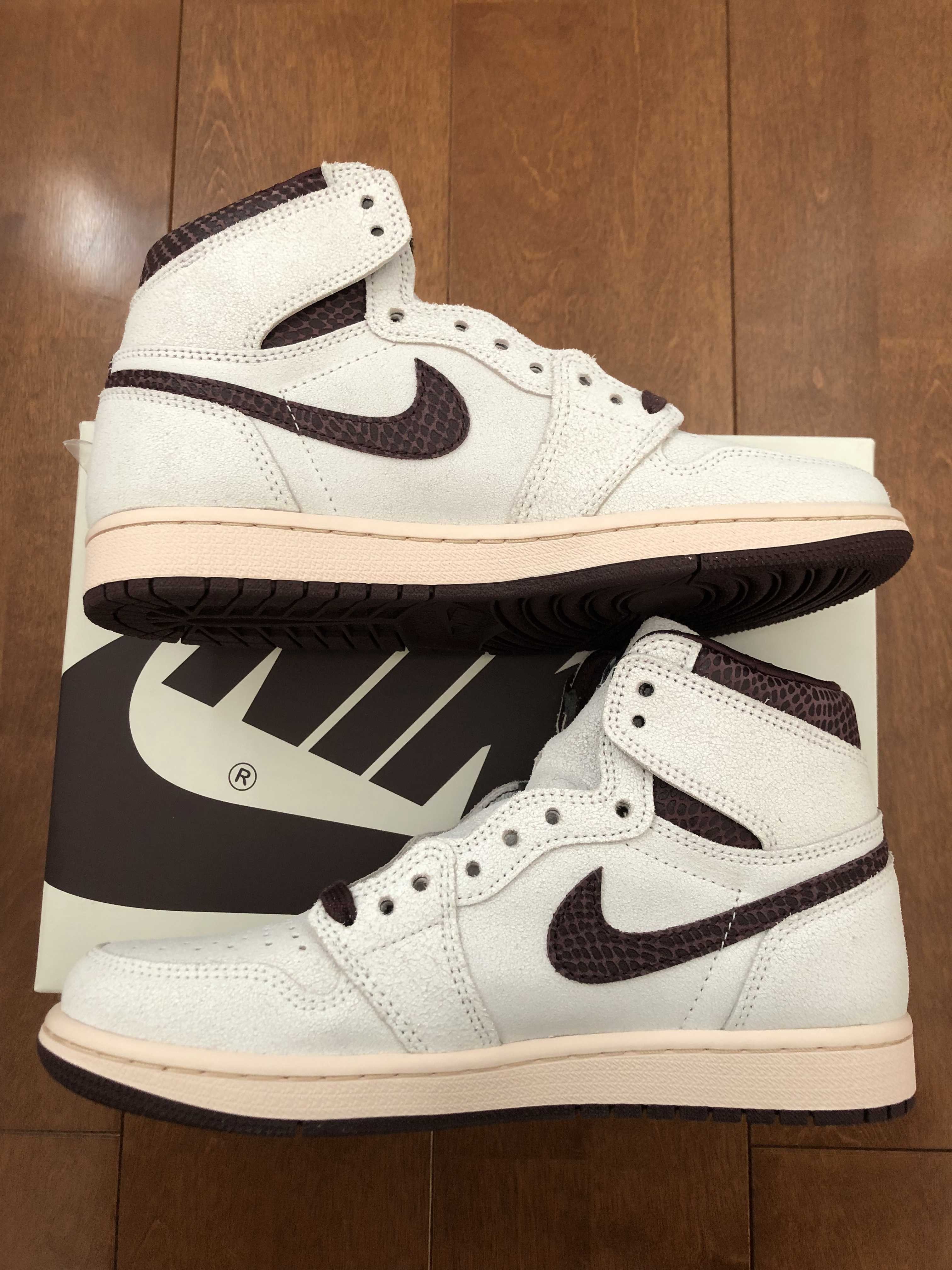 A Ma Maniere × Nike Air Jordan 1 Retro High OG "Sail and Burgundy"