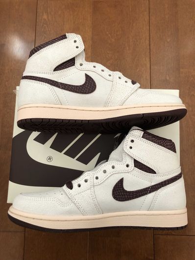 A Ma Maniere × Nike Air Jordan 1 Retro High OG "Sail and Burgundy"