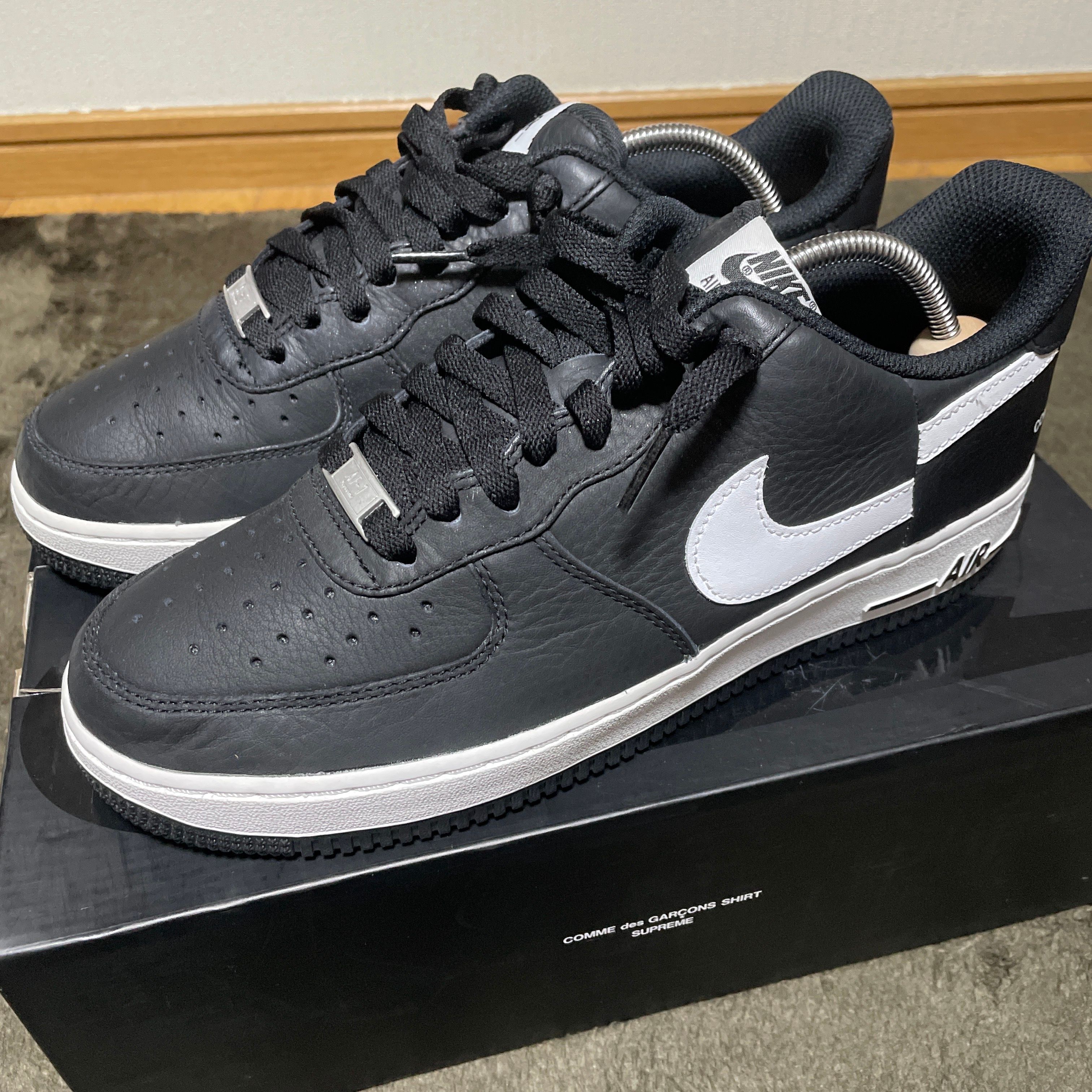 Supreme × COMME des GARCONS SHIRT × Nike Air Force 1 Low "Black/White" (2018)