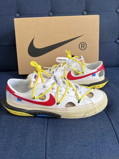 Off-White × Nike Blazer Low "White and University Red"