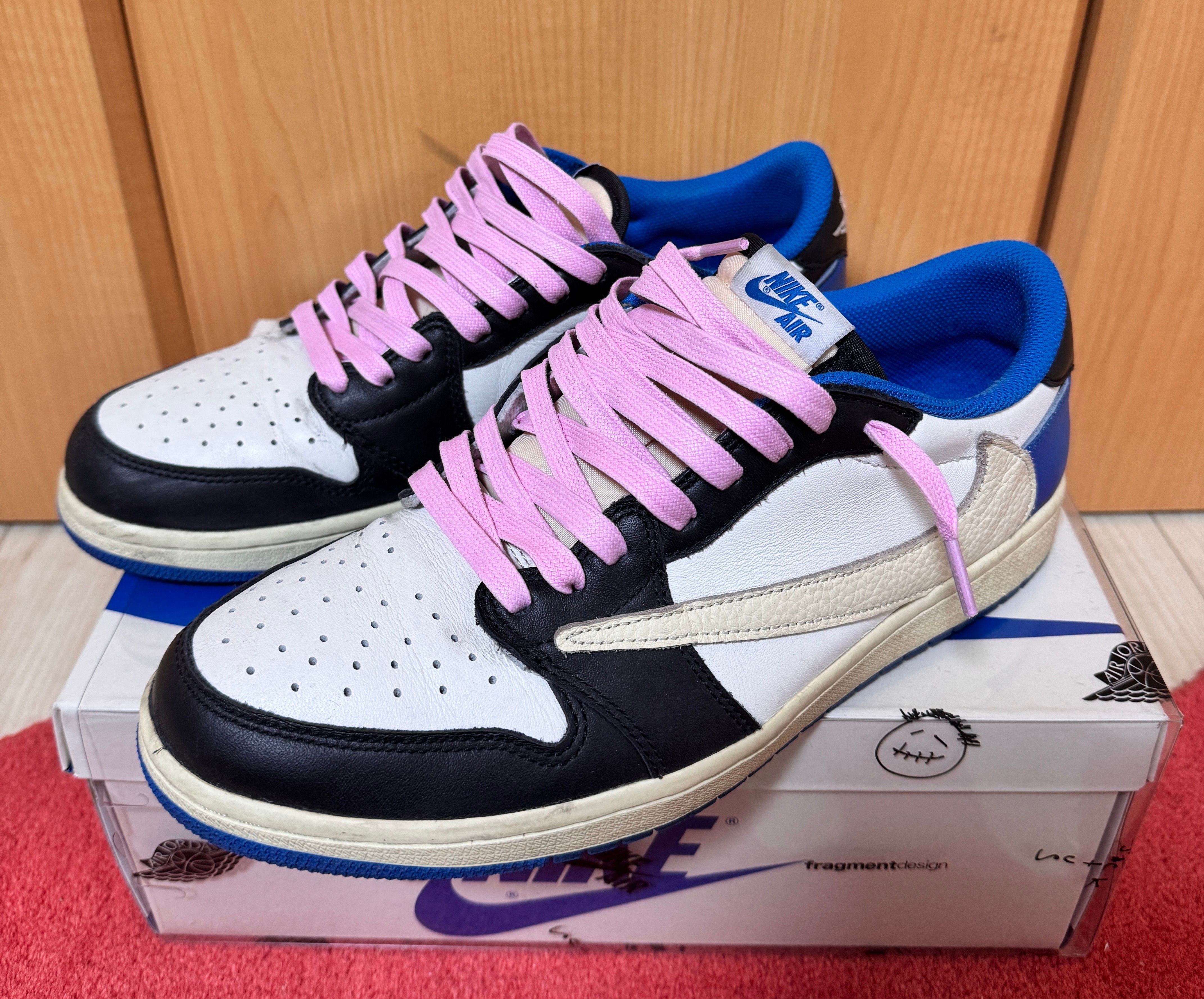 Travis Scott × fragment design × Nike Air Jordan 1 Low OG SP "Military Blue"