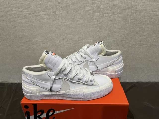 sacai × Nike Blazer Low "White Patent Leather"
