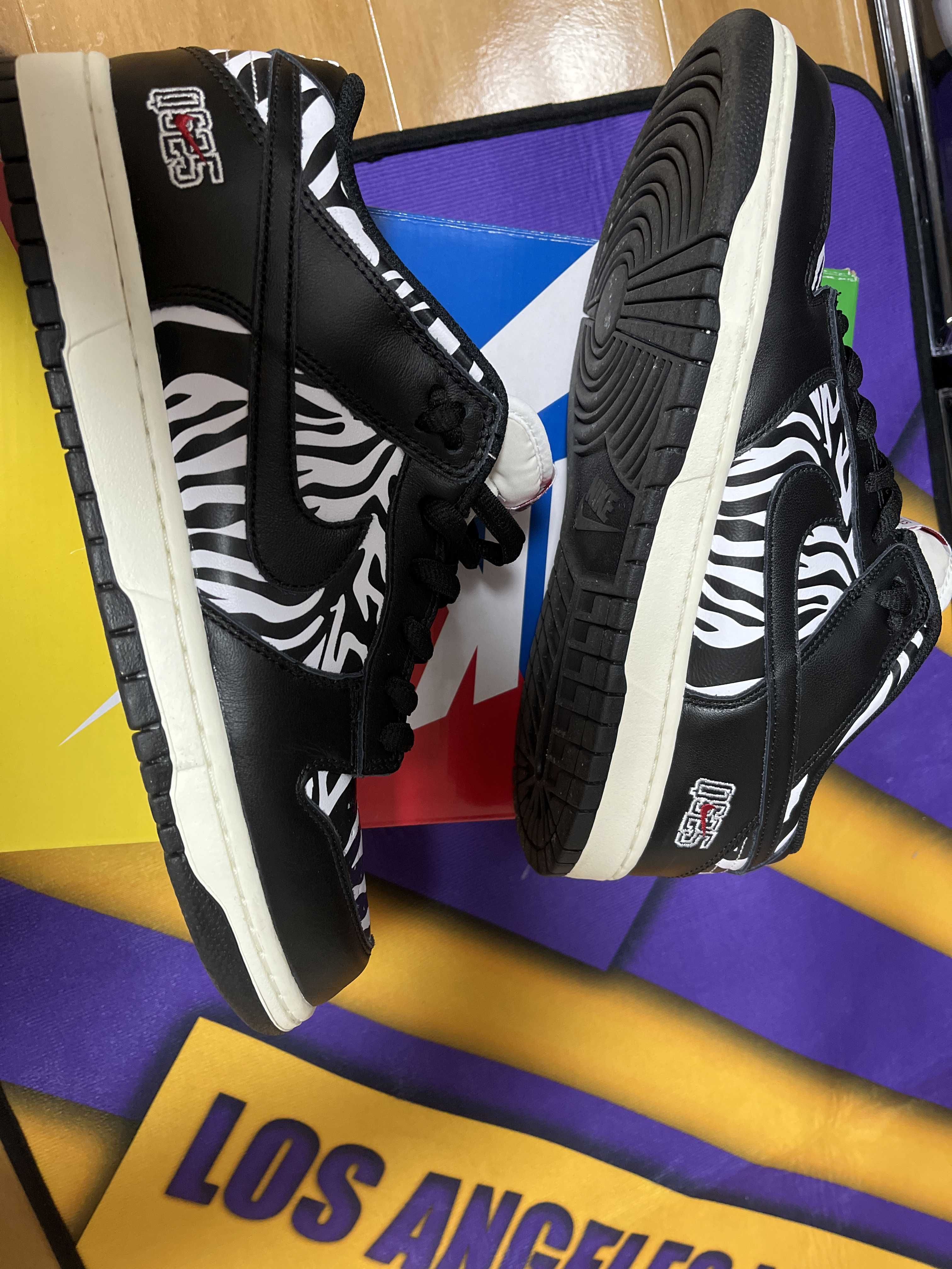 Quartersnacks × Nike SB Dunk Low "Zebra Cake/Safari"