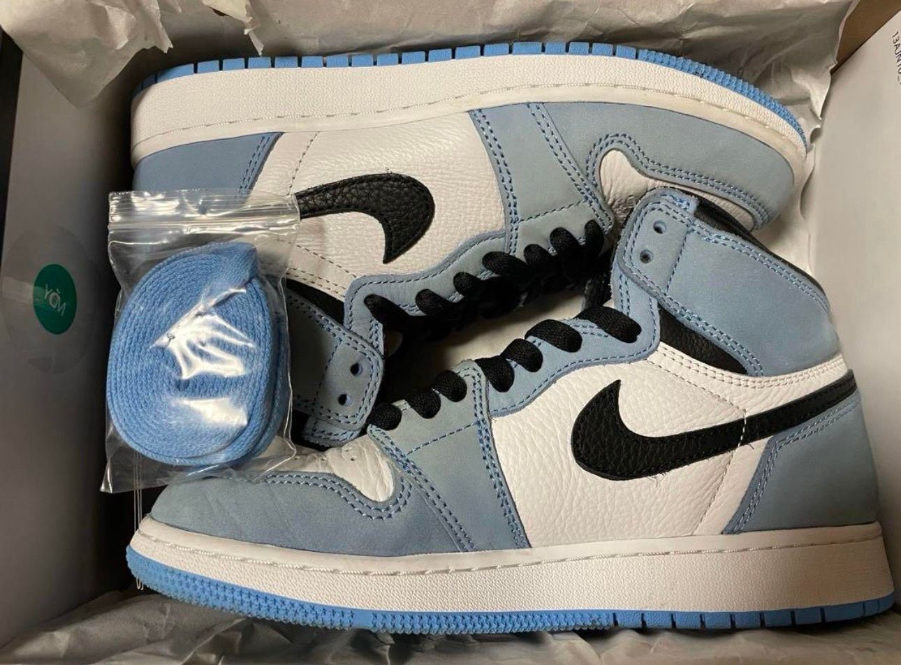 Nike GS Air Jordan 1 High "White/University Blue/Black"