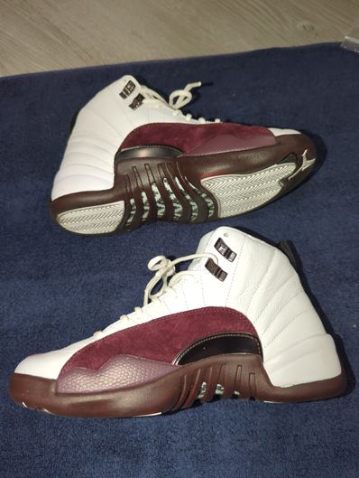 A Ma Maniere × Nike Women's Air Jordan 12 "White and Burgundy Crush"
