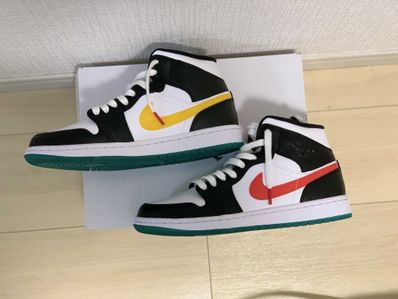 Nike Women's Air Jordan 1 Mid "White/Red/Yellow"