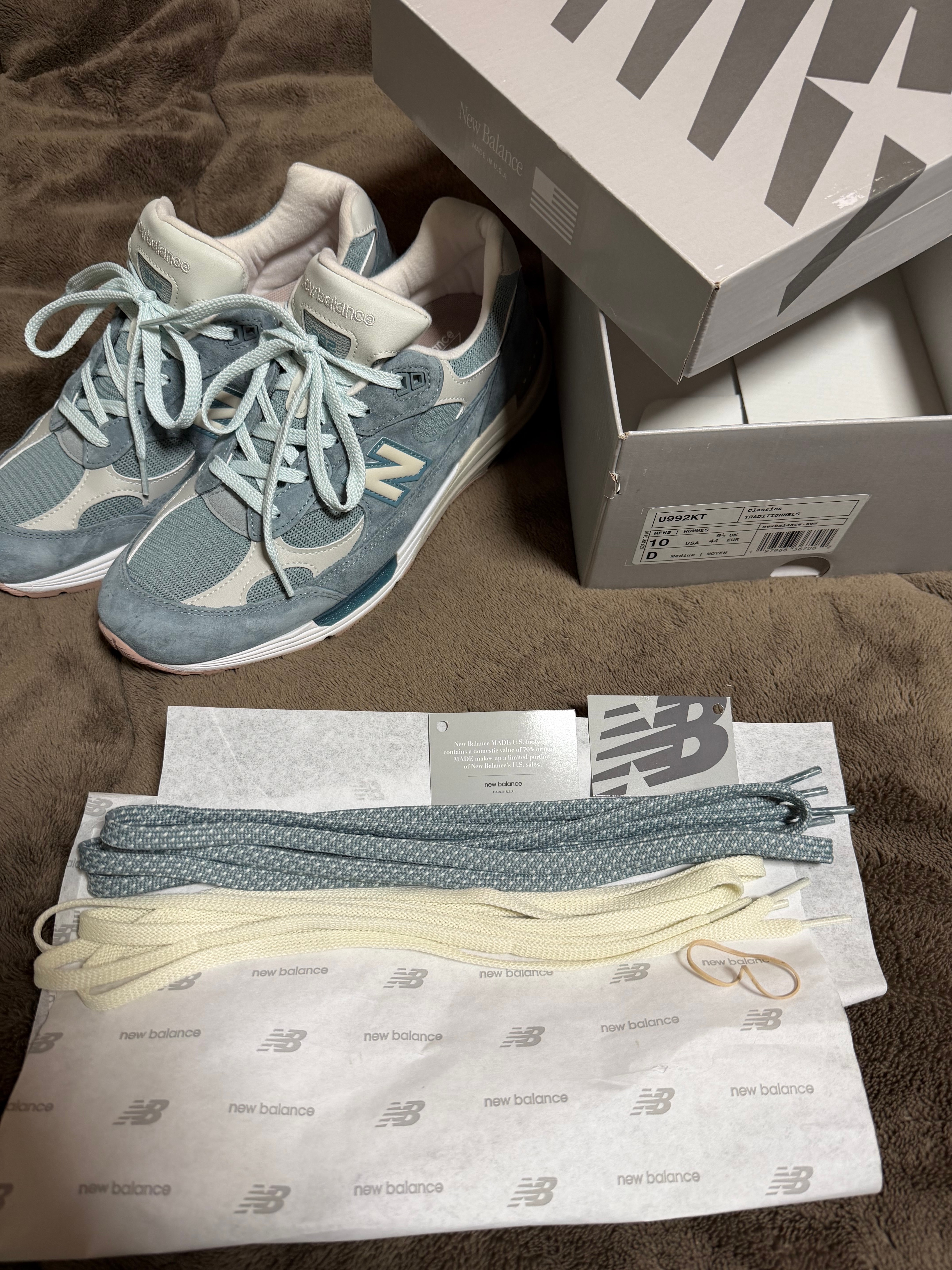 KITH × New Balance 992 "Aegean Blue/Shadow Gray"