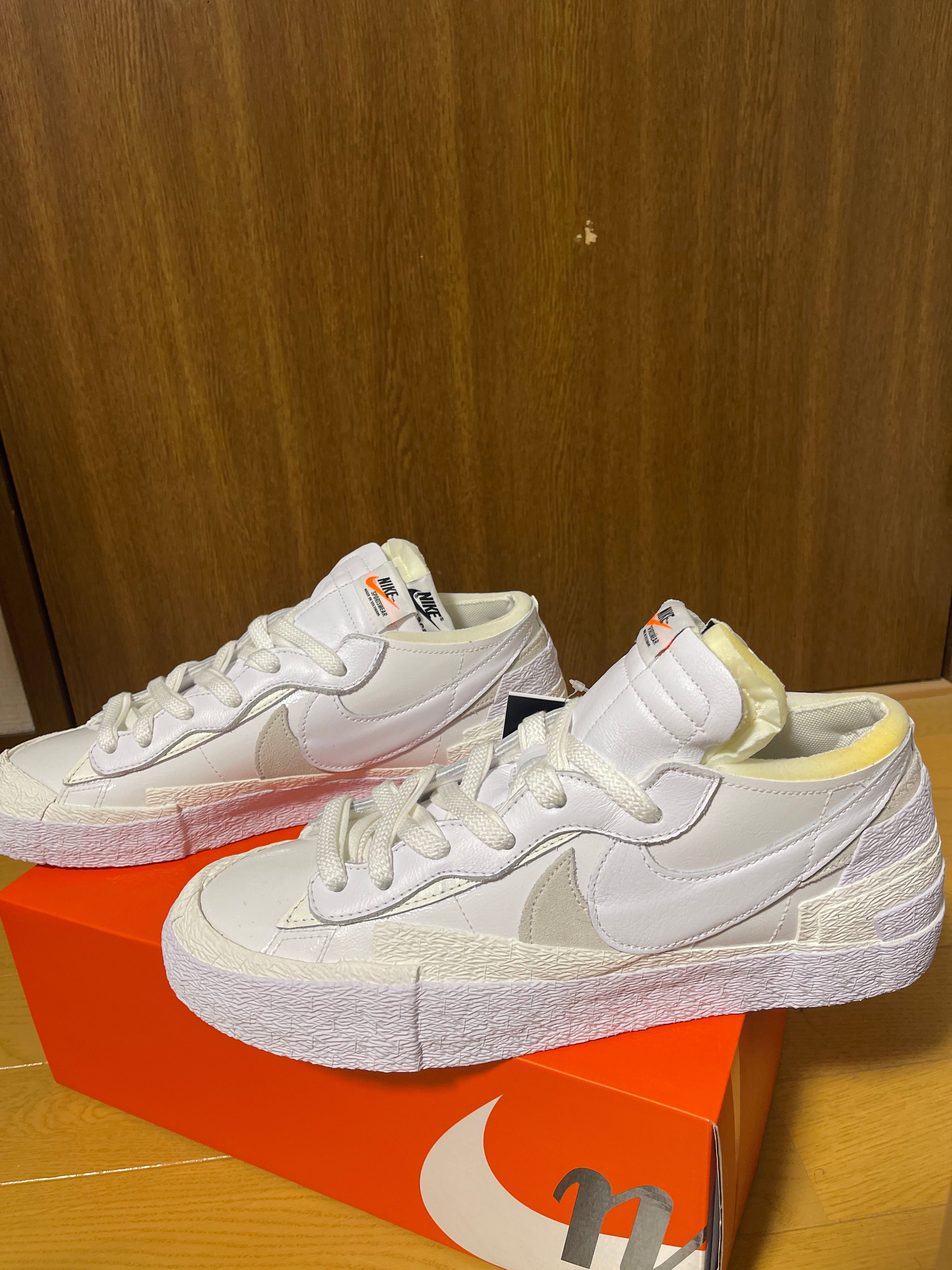 sacai × Nike Blazer Low "White Patent Leather"