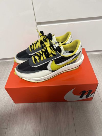 UNDERCOVER × sacai × Nike LD Waffle "Black/Sail-Dark Grey-Bright Citron"