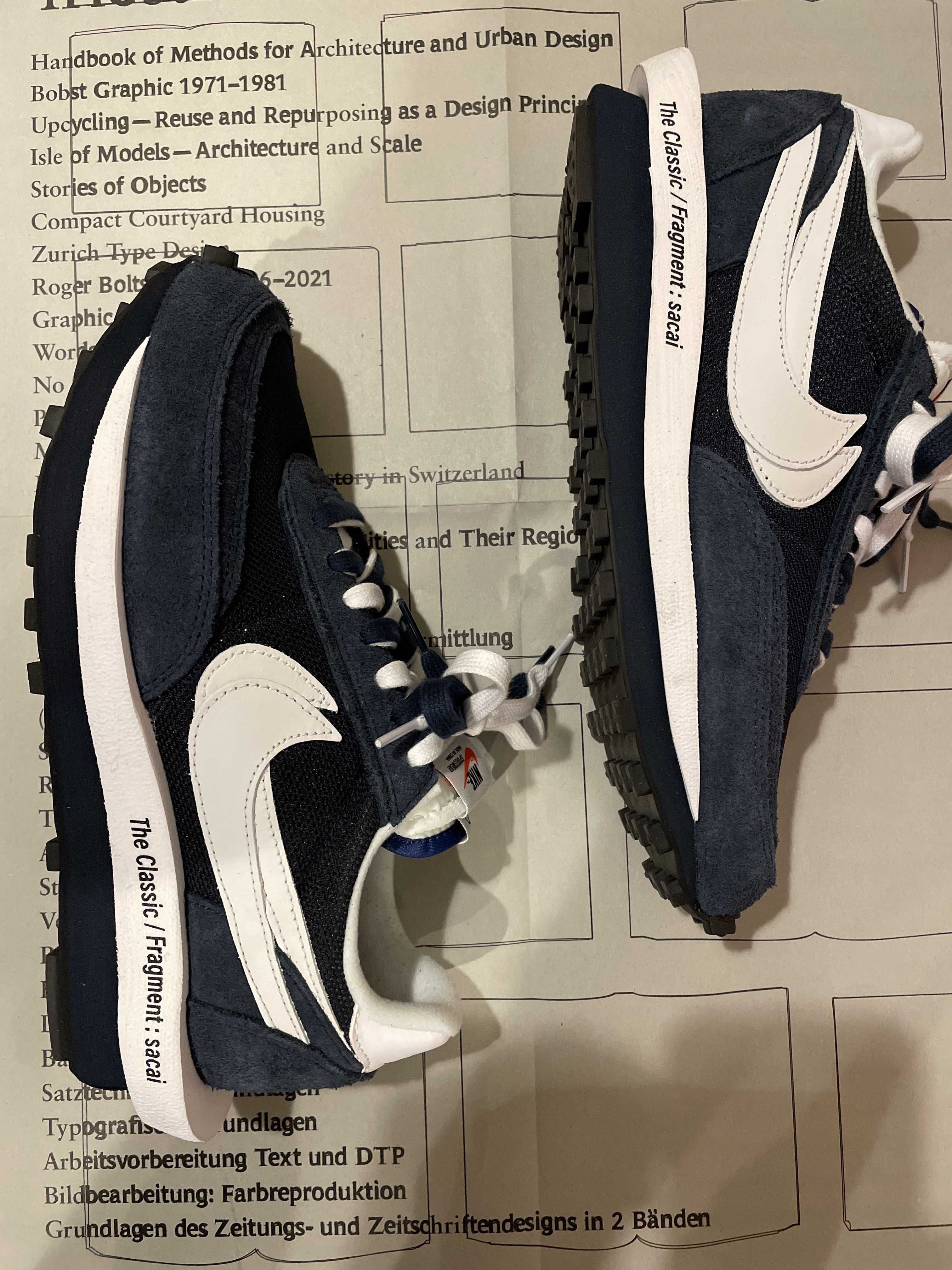 Fragment × sacai × Nike LD Waffle "Blackended Blue"