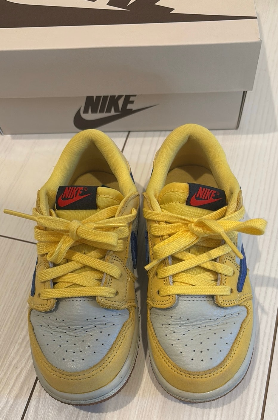 Travis Scott × Nike TD Jordan 1 Low OG "Canary"